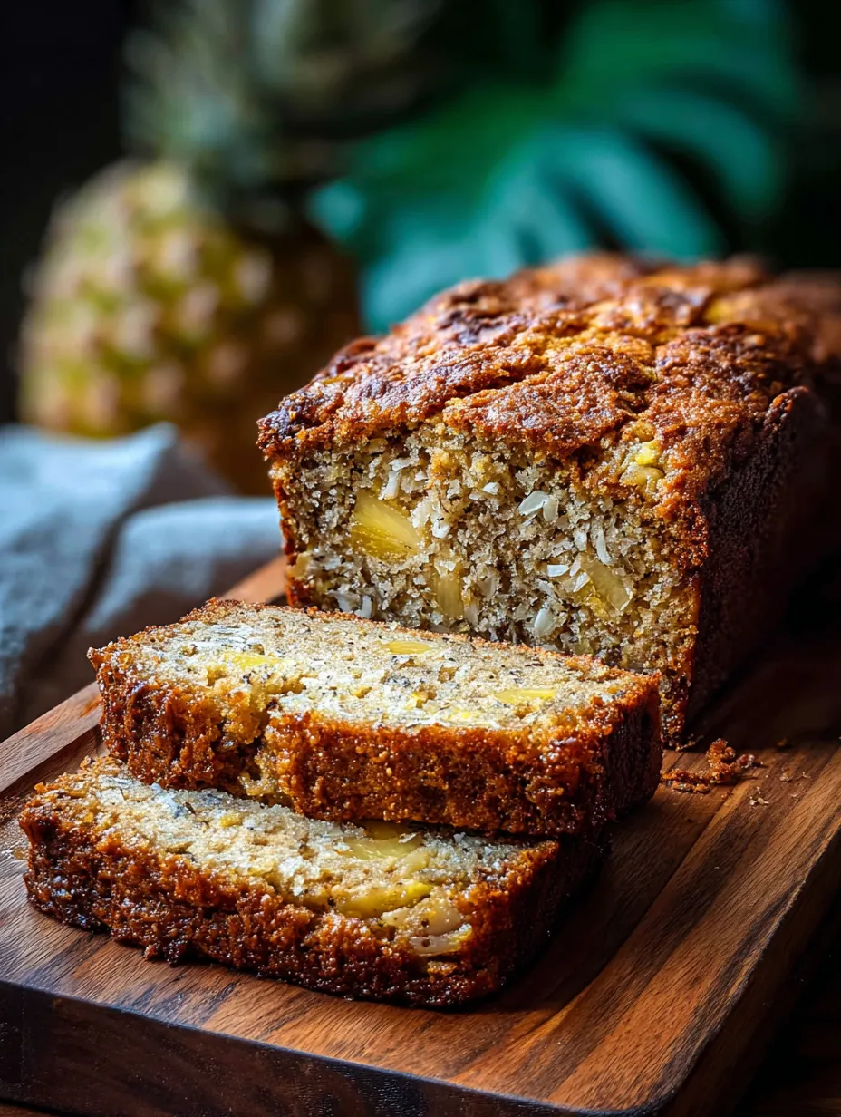 A slice of bread with pineapple sitting on top.