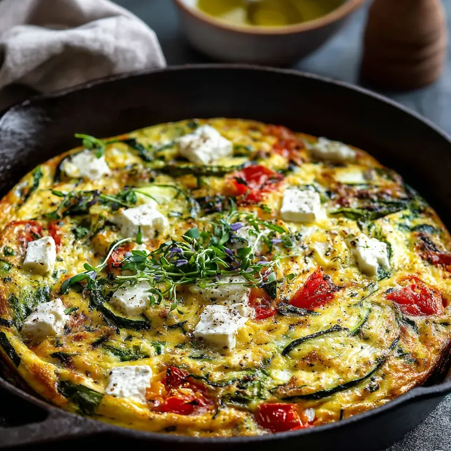 Cheesy veggie omelet with tomatoes.