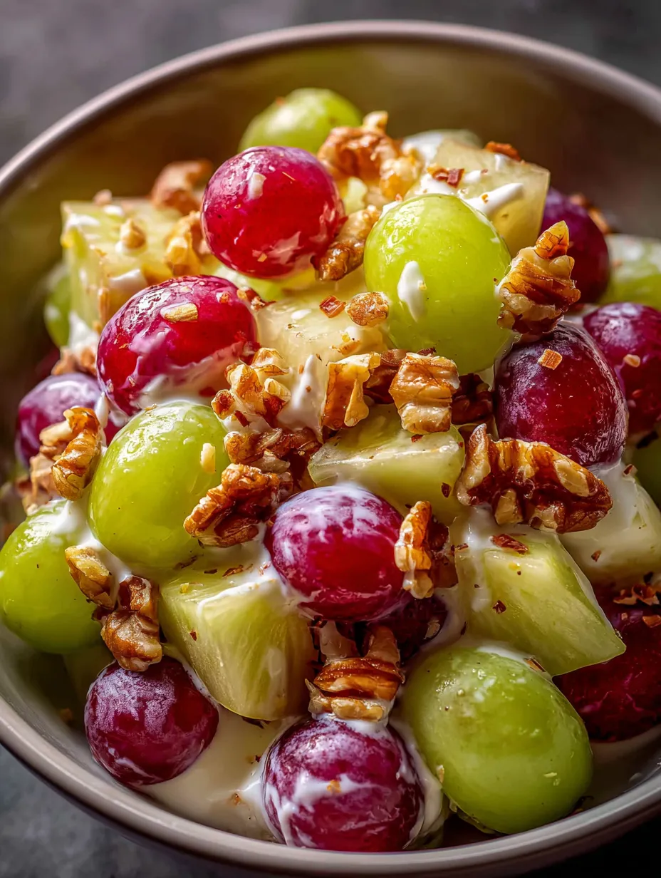 A bowl loaded with grapes, kiwi, and other fruit.