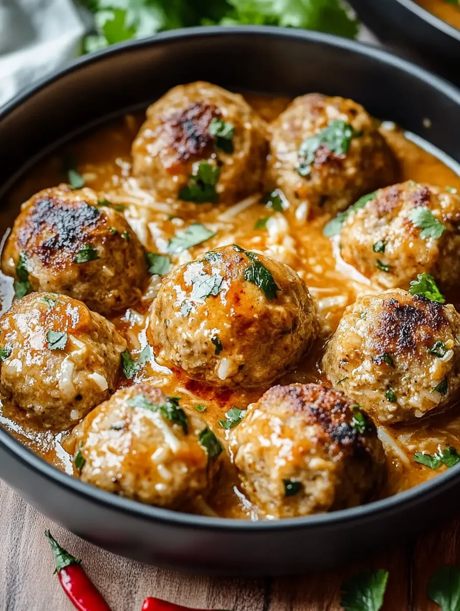 A bowl of meatballs in a sauce.