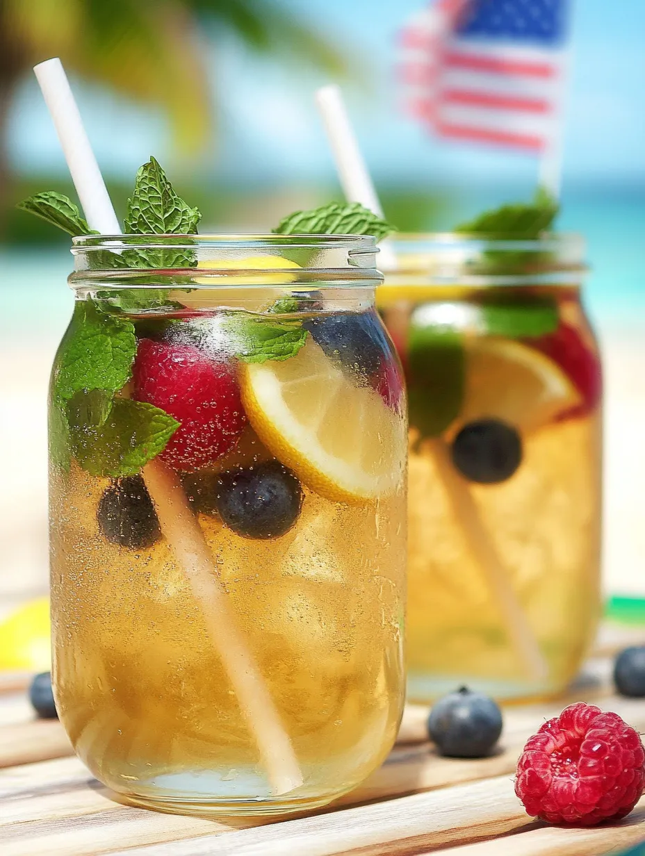 Two glasses of green tea with mint and lemon recipe.