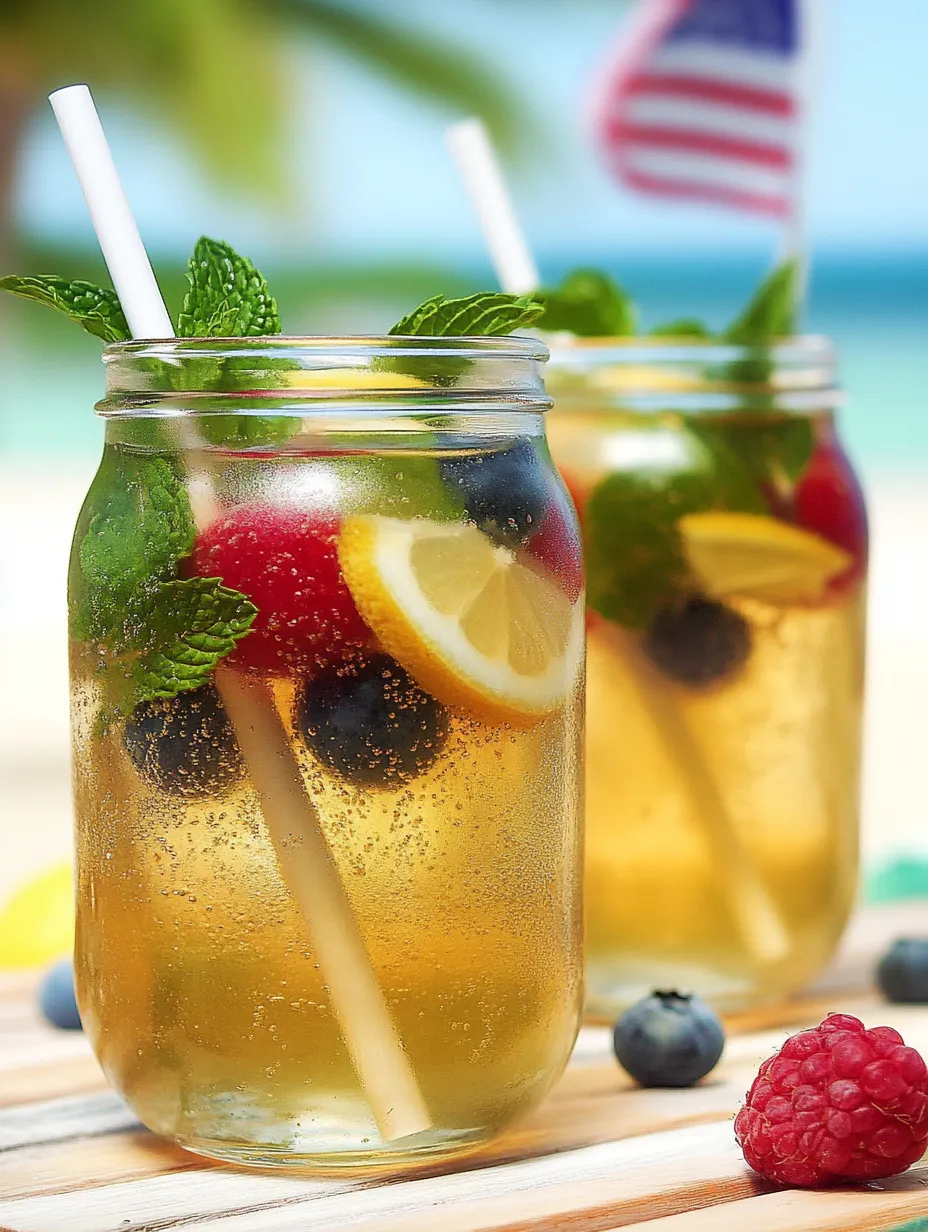 Two glasses of green tea with mint and lemon.