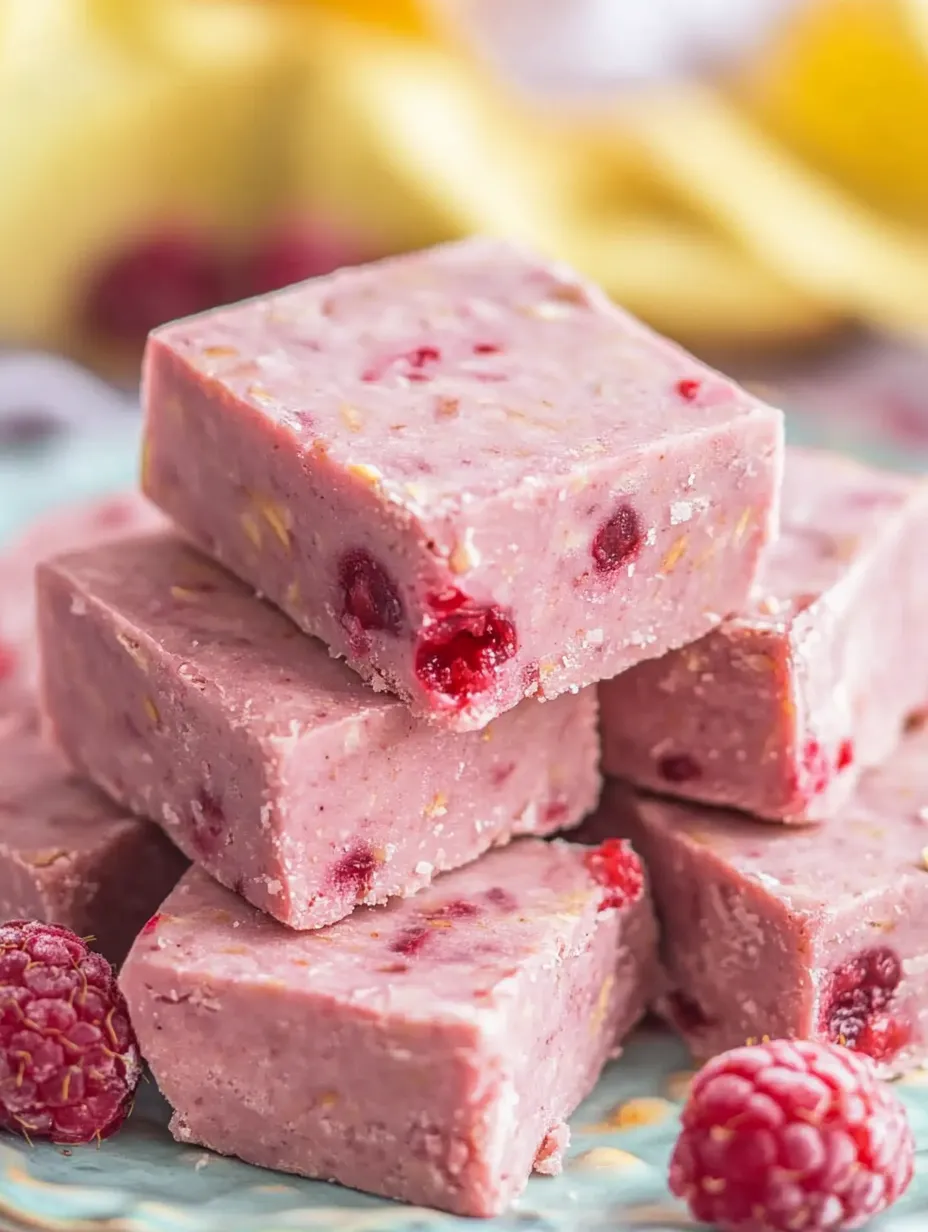 A stack of raspberry coconut delight.