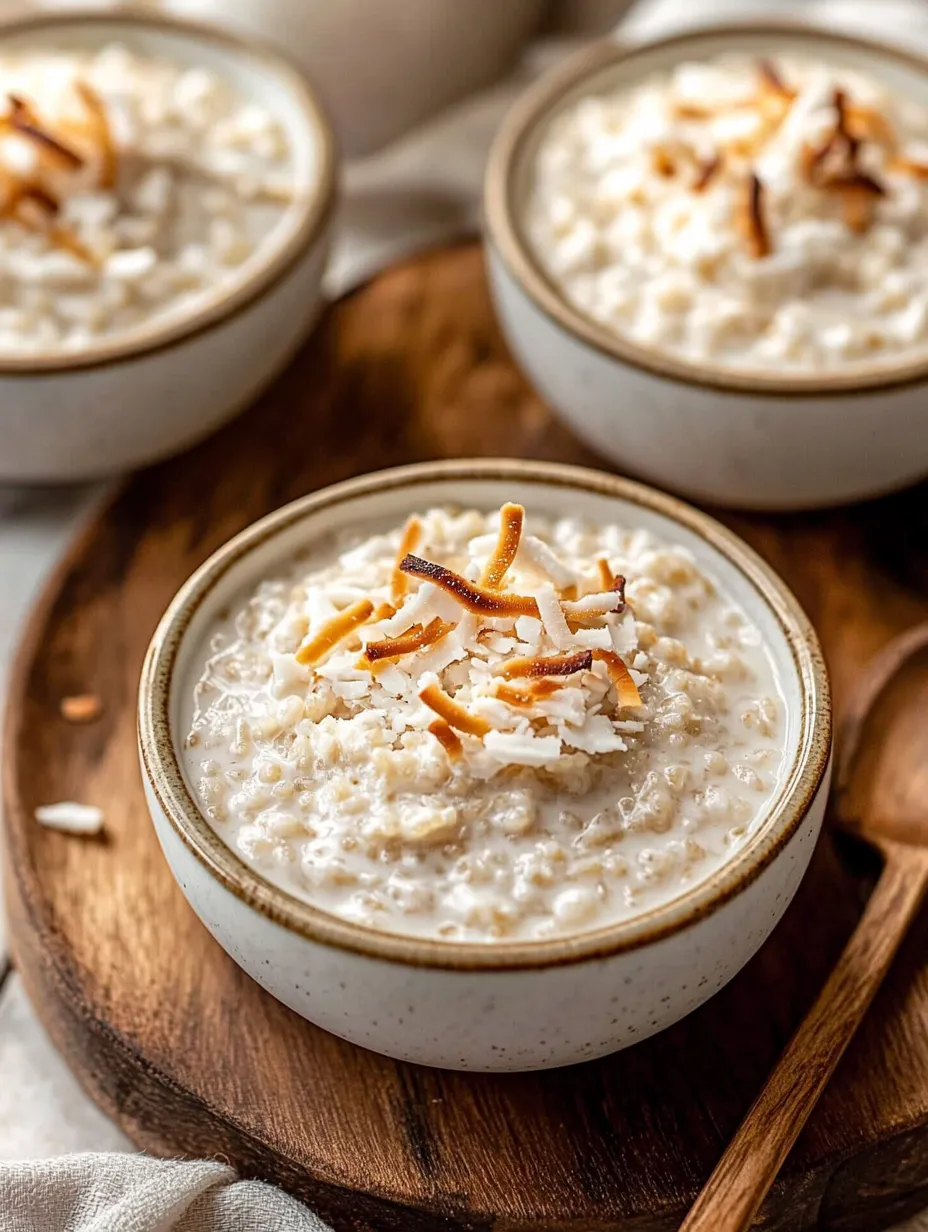 A bowl of creamy island-inspired rice dessert.