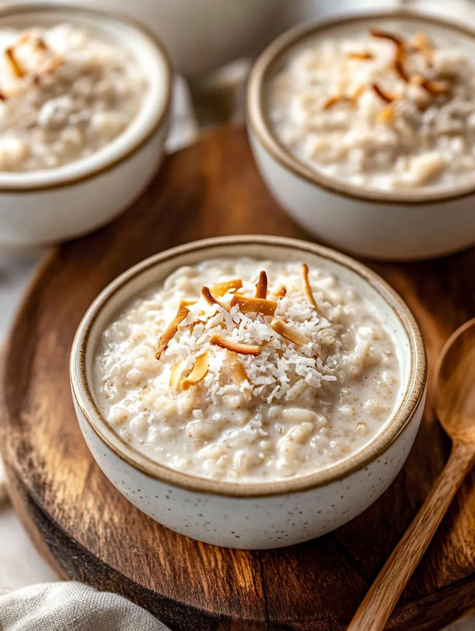 A bowl of luscious coconut rice treat.