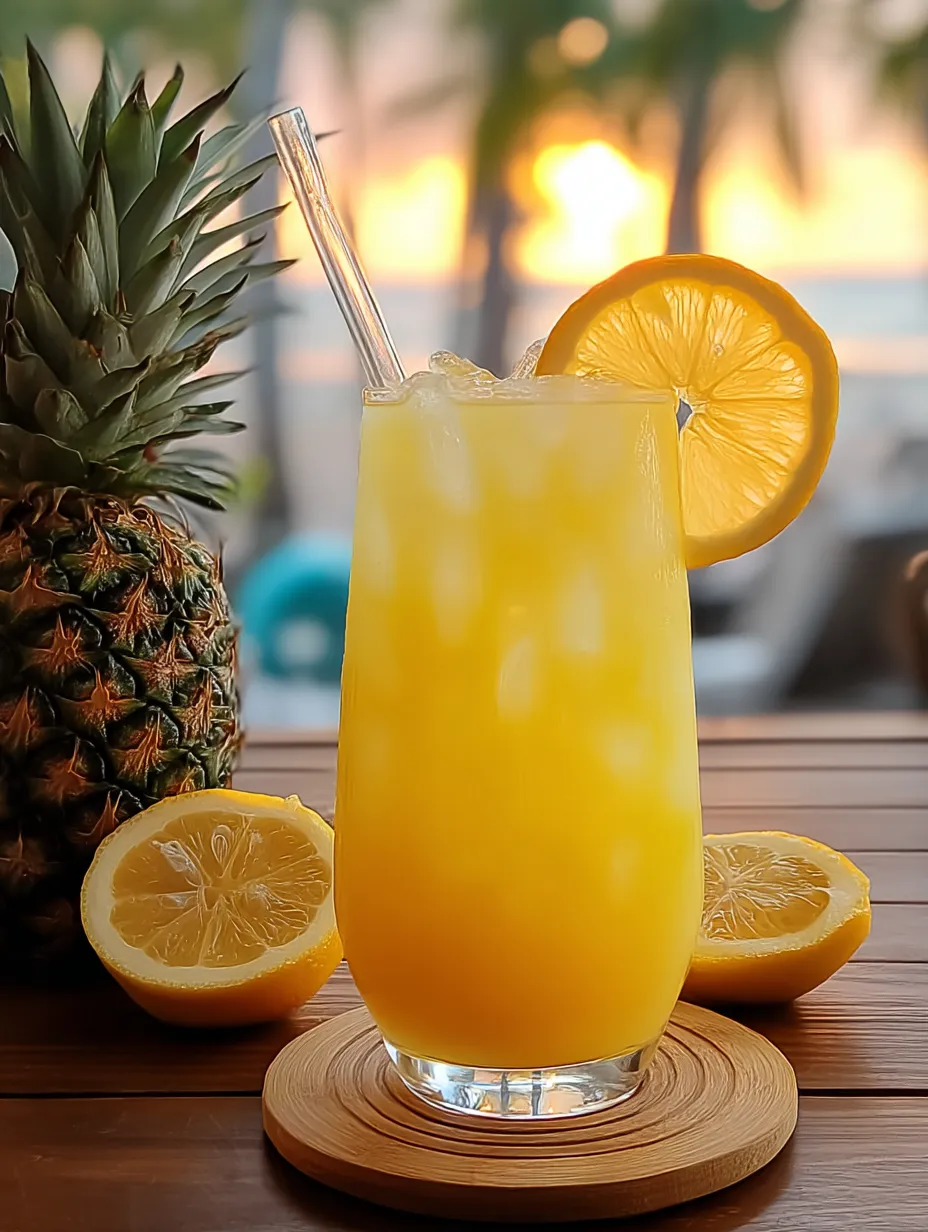 A cold lemonade with a straw in a tall glass.