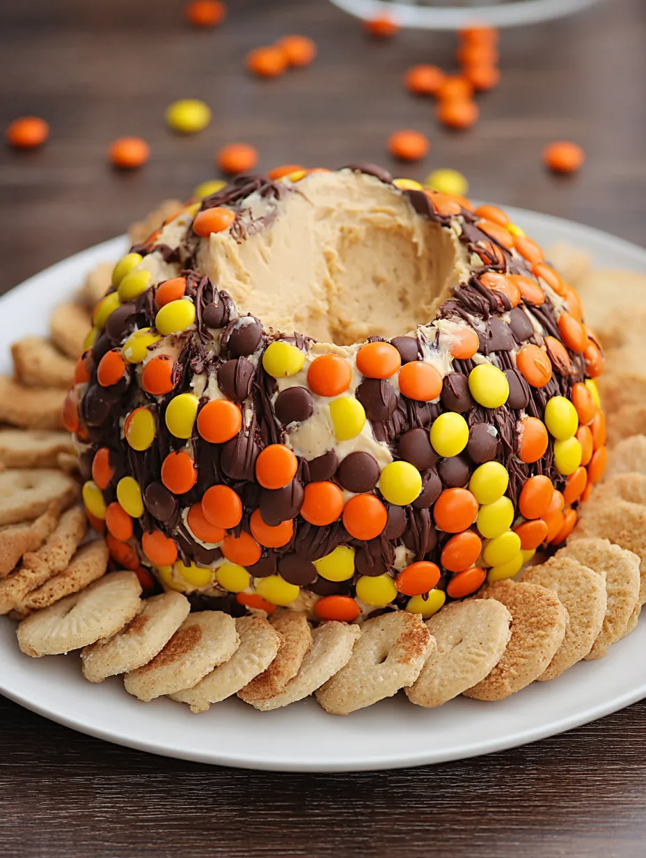 Dessert ball loaded with peanut butter and Reese's cups.