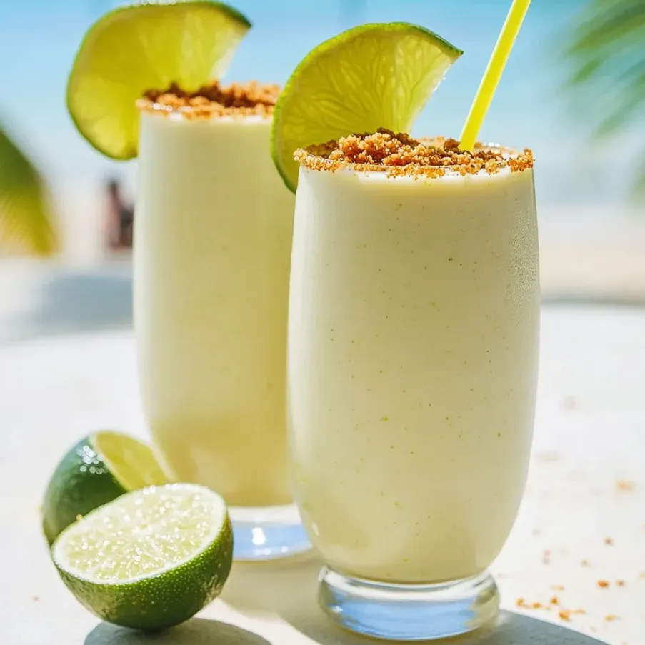 Two glasses of zesty key lime goodness.