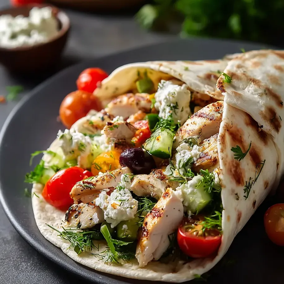 A tasty wrap sitting next to a bowl of dip on a plate.