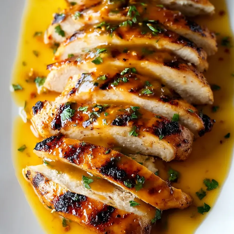 Saucy grilled chicken ready to eat on a dish.