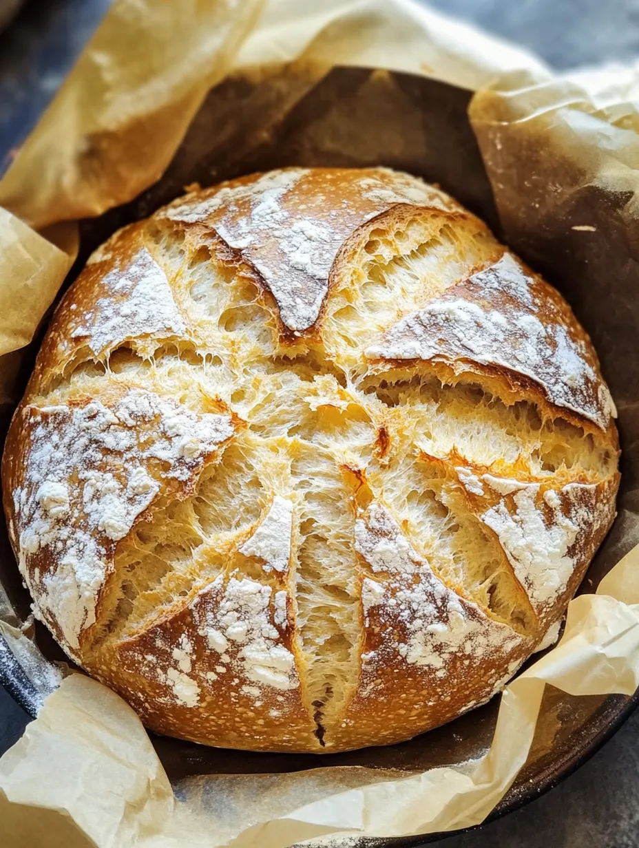 Rustic bread loaf with a hole in the middle.