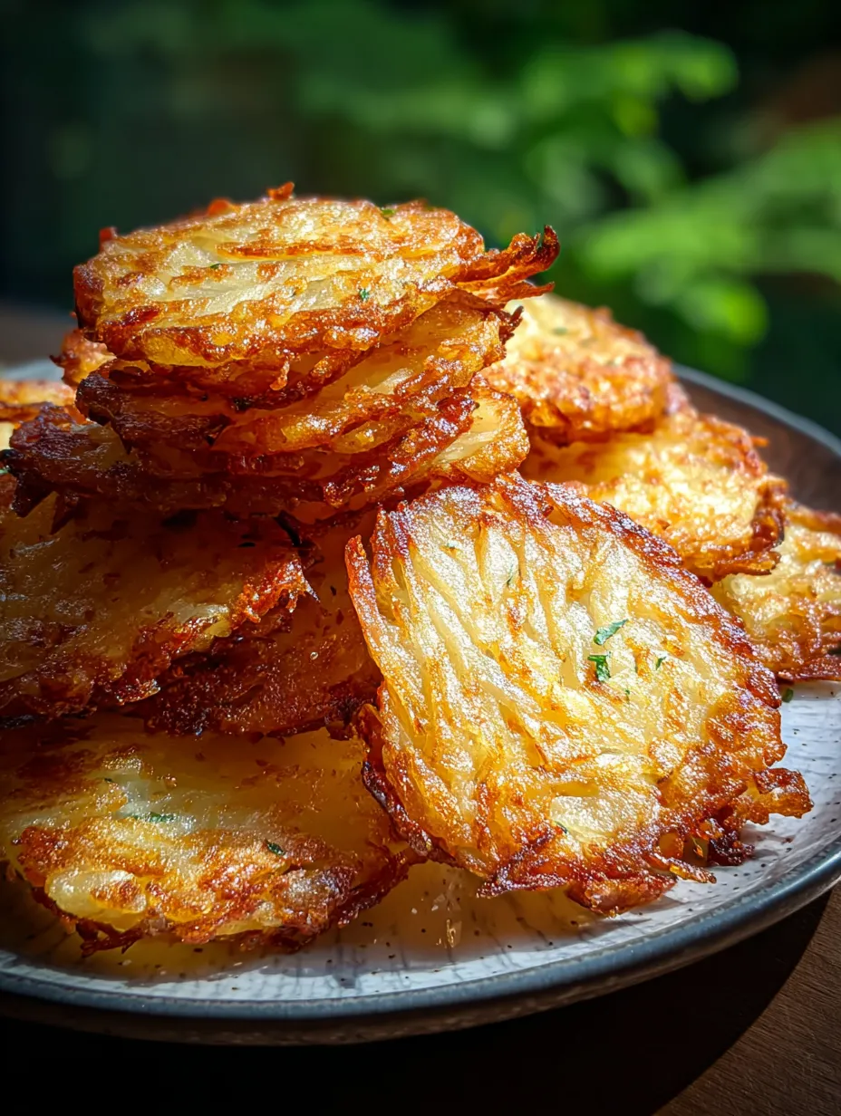 A plate loaded with crunchy potatoes.