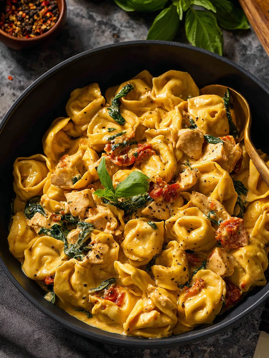 A bowl of pasta with meat and veggies.