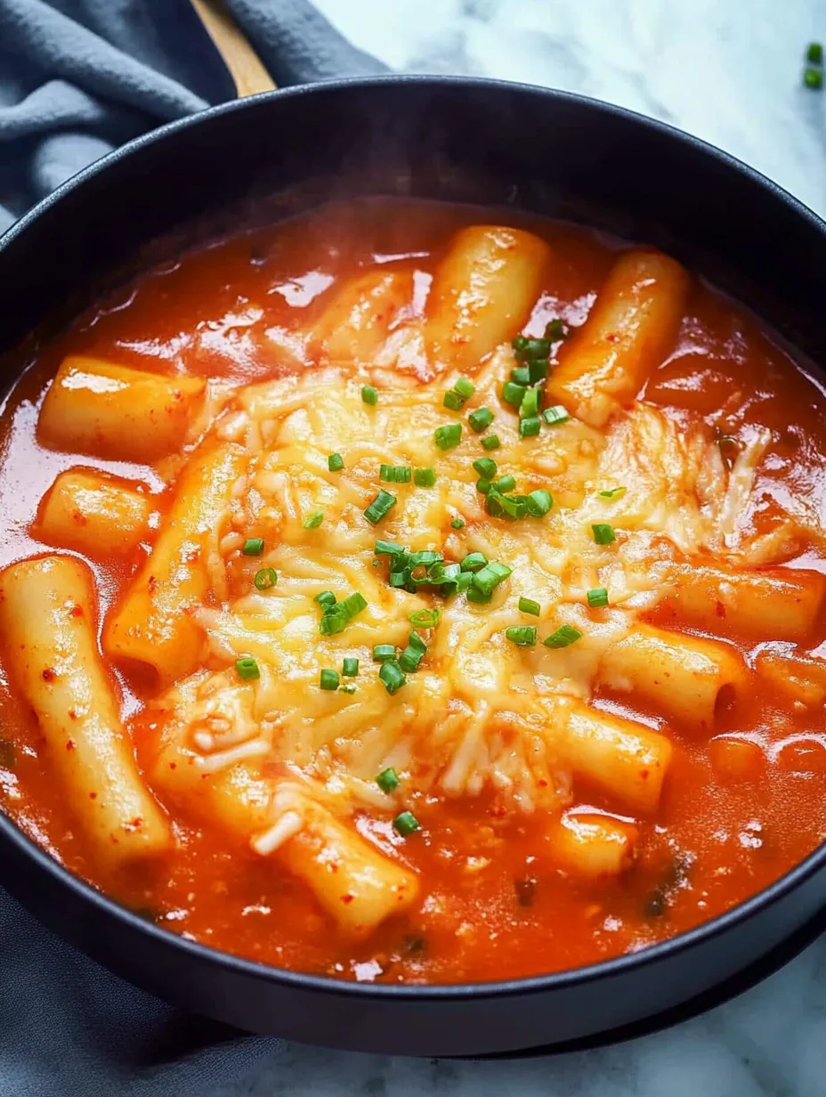 A bowl loaded with pasta, gooey cheese, and green onions.
