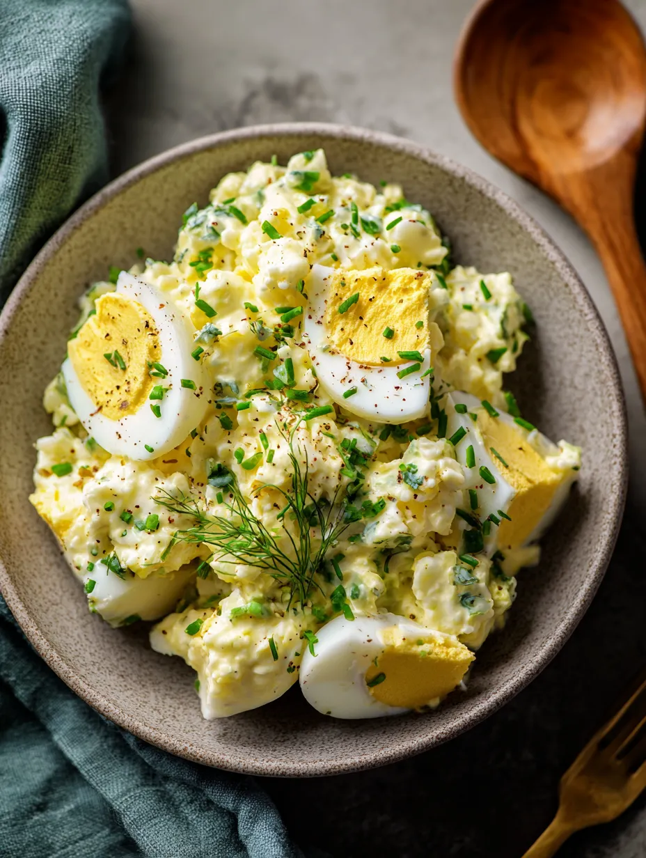 A bowl of food with eggs and herbs.
