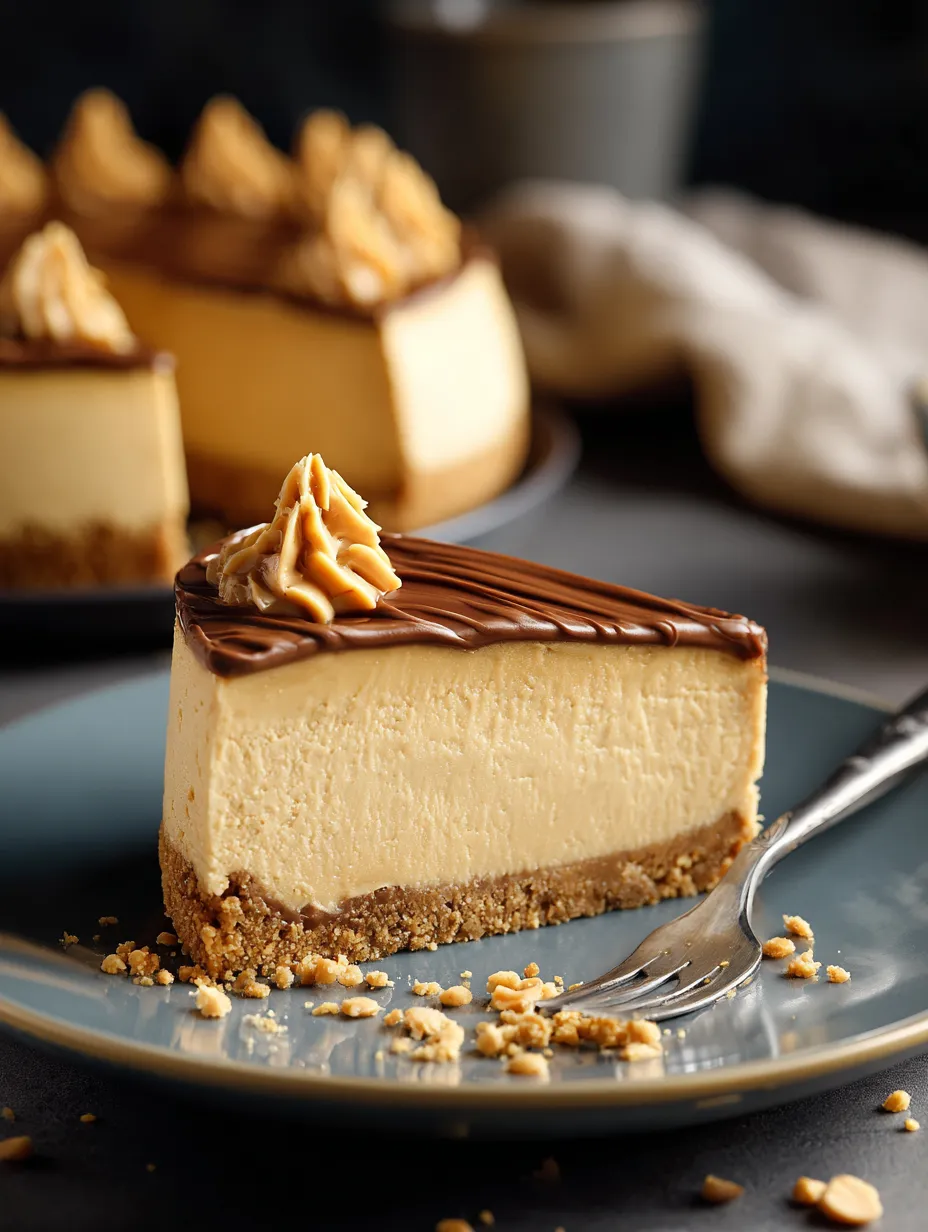 A creamy dessert slice with caramel sauce up top.