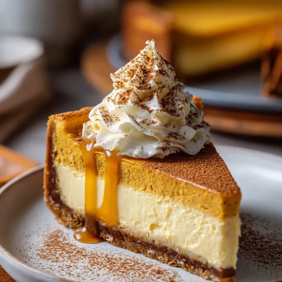 Cheesecake slice topped with a dollop of whipped cream.