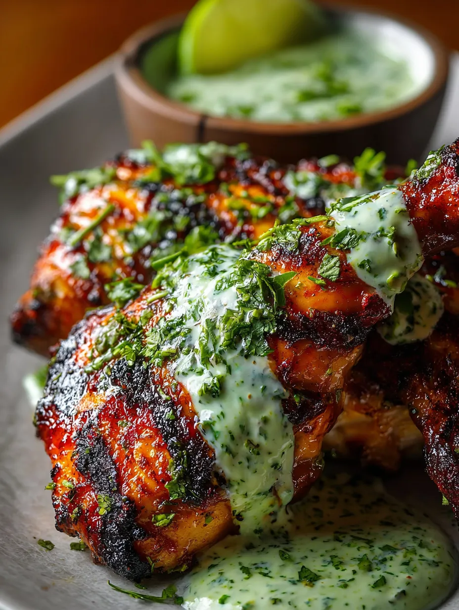 Chicken wings with sauce and dip.