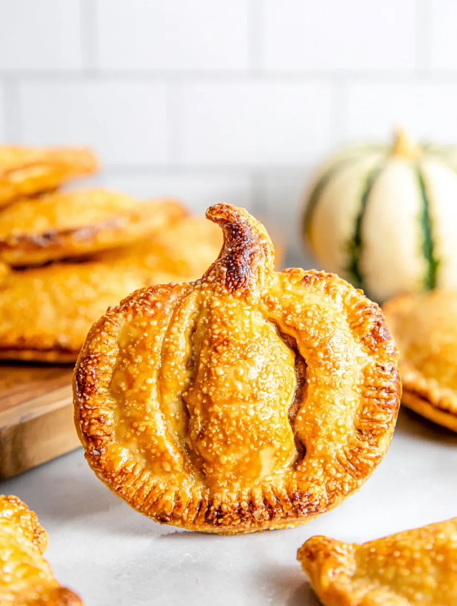 A pumpkin shaped pastry on a table.