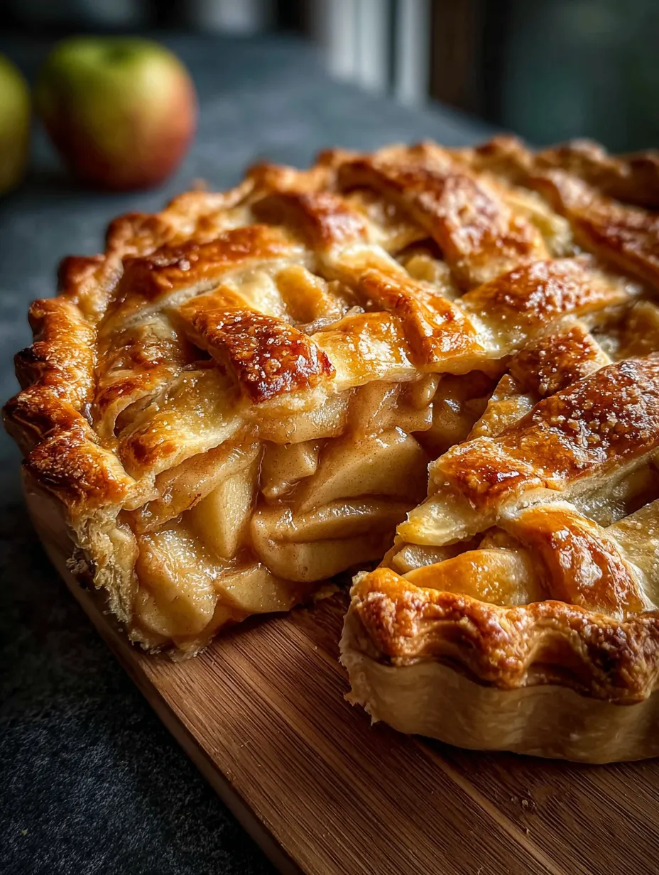A pie with a slice missing.