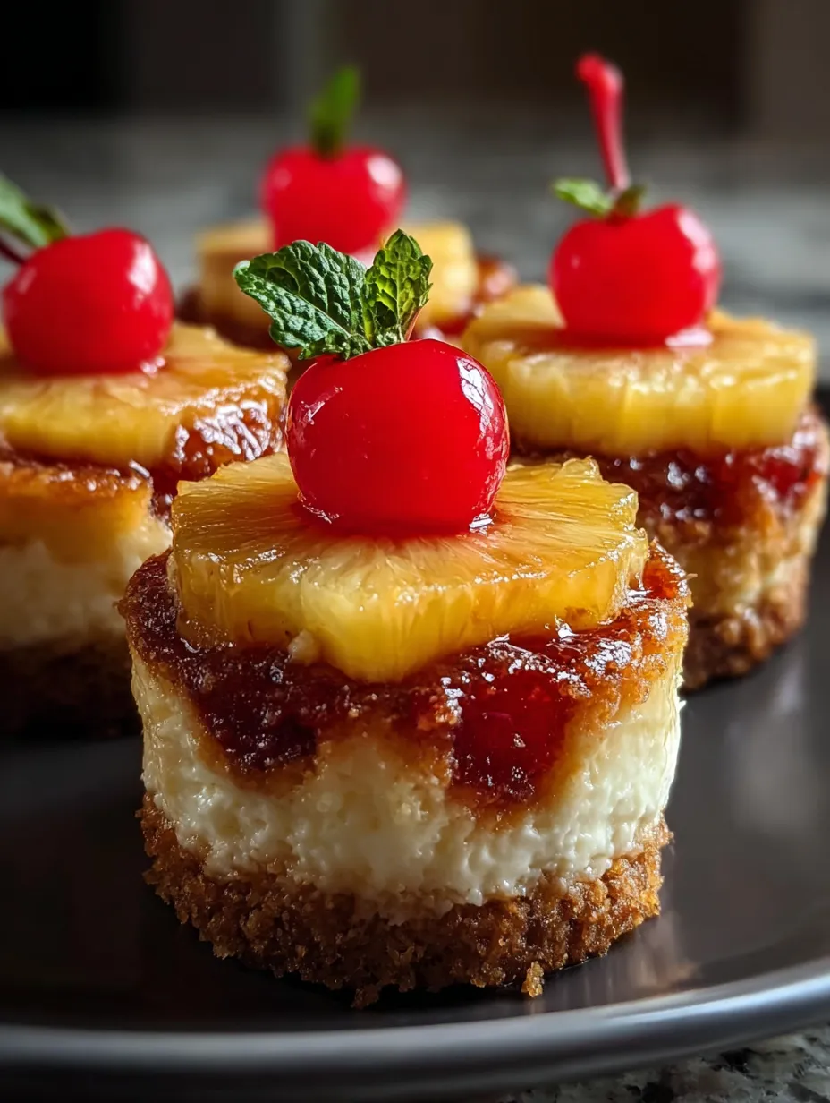 Slice of cake with pineapple and cherry on top.