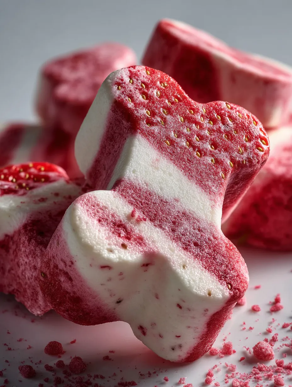 Candy that's pink and white, sprinkled with gold bits.