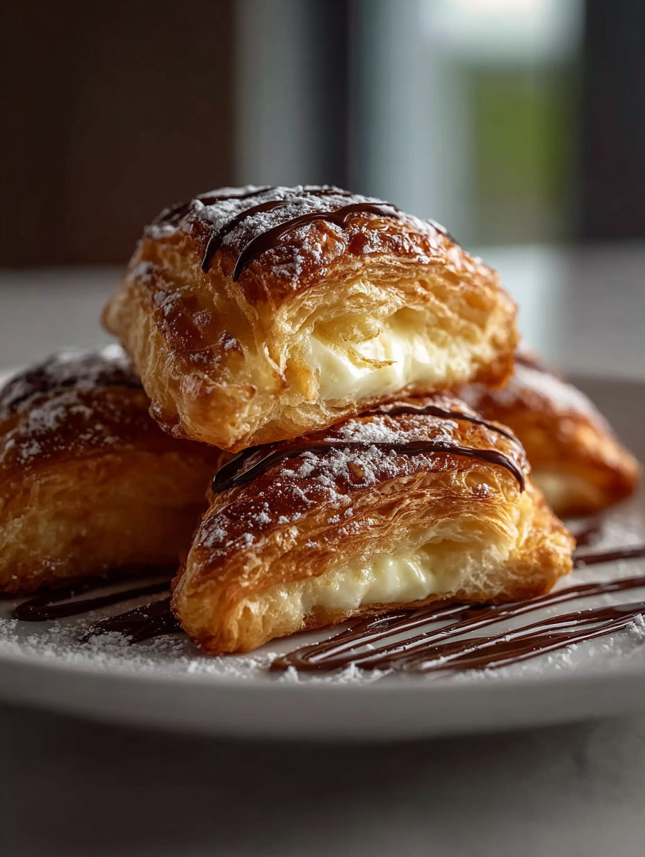 A plate of cream cheese pastries.