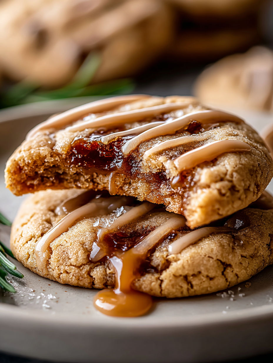 Iced brown sugar maple cookies.