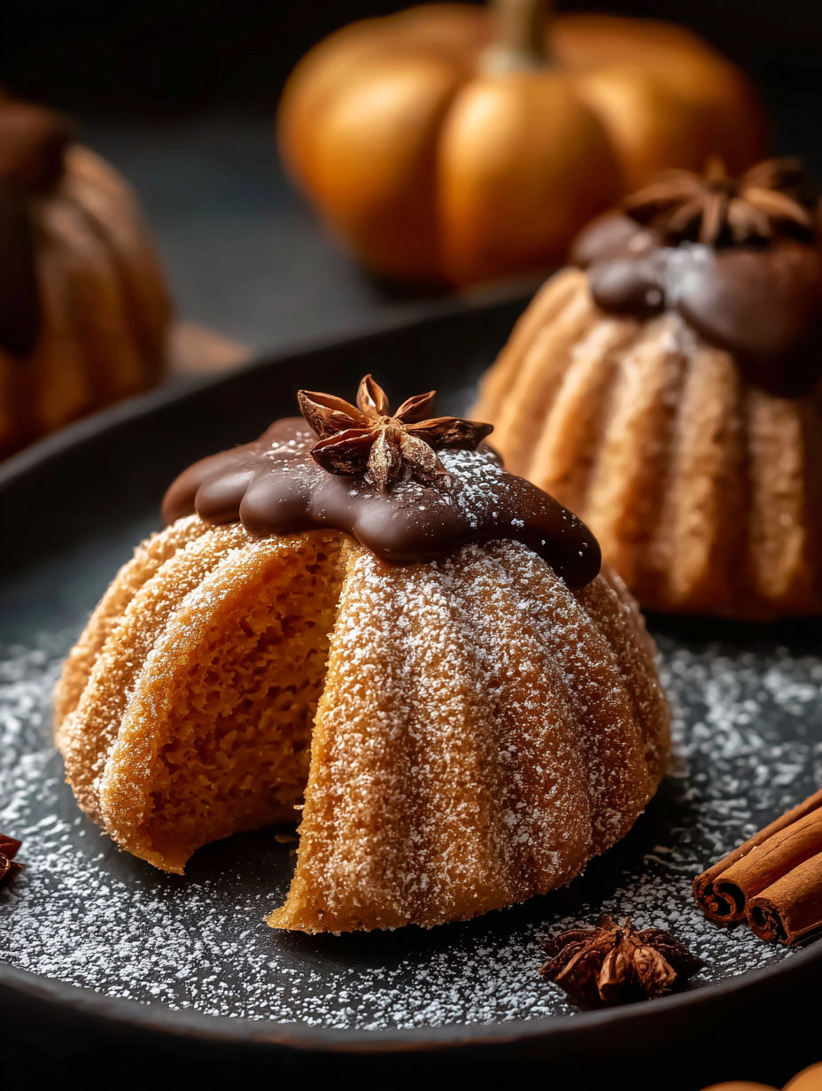 Pumpkin Cheesecake Truffles on a plate.