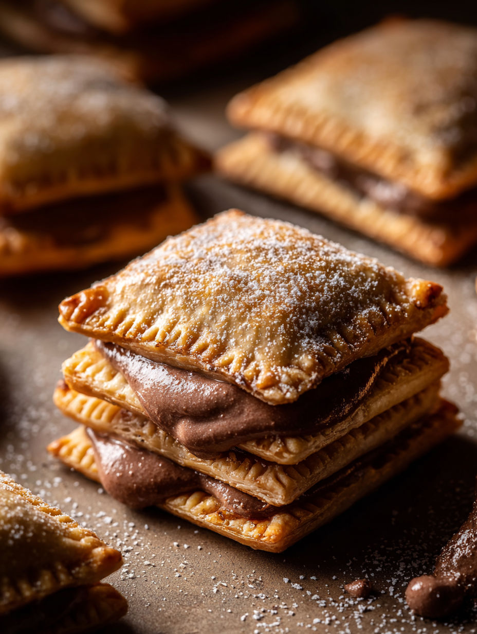 A stack of brown sugar pop tart cookies.