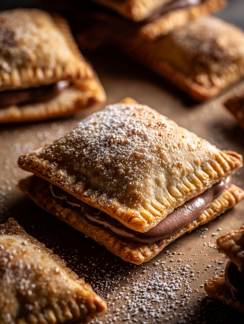 A close up of a chocolate covered pastry.