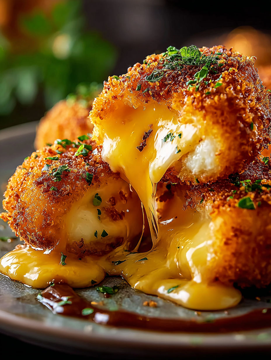 Close-up of crunchy cheddar chicken piece.