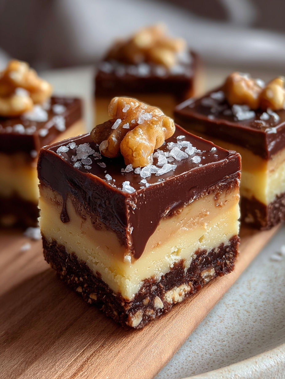 Piece of Boston Cream Fudge topped with nuts.