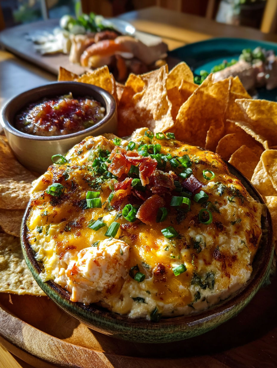 A bowl of cheese dip with chips.