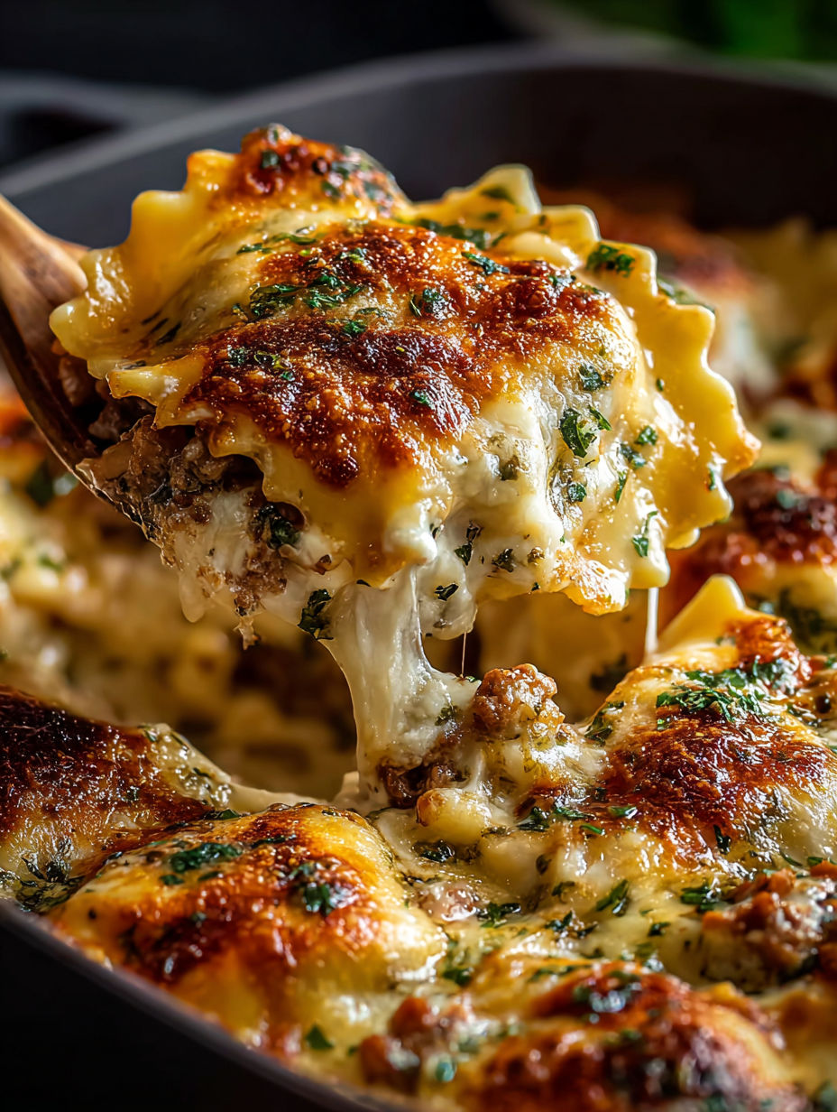 Close-up of a delicious pasta meal.