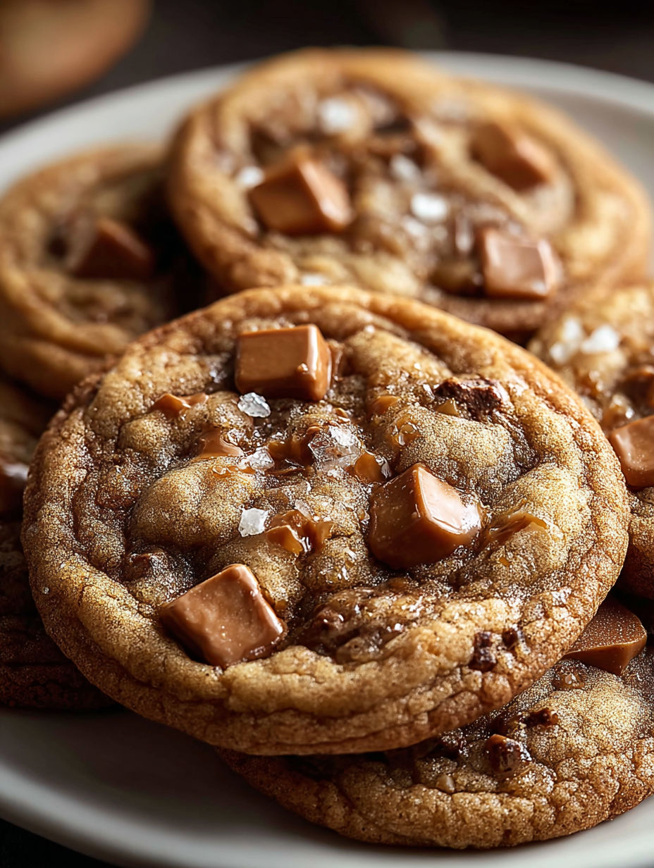 Cookies on a plate topped with brown sugar.