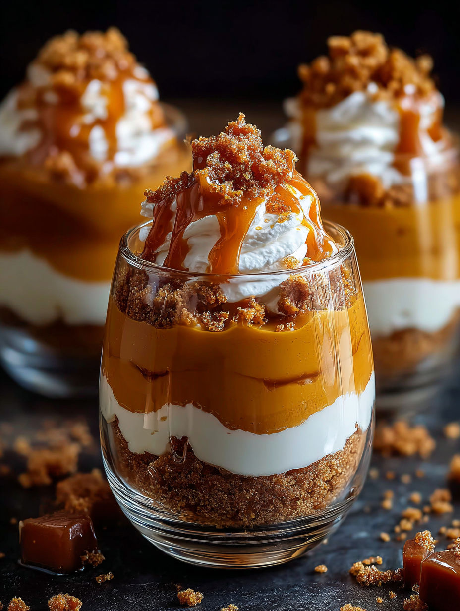 A glass of pumpkin caramel parfait.