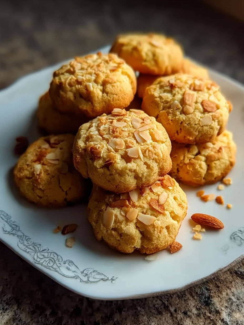 Plate filled with Chinese New Year cookies.