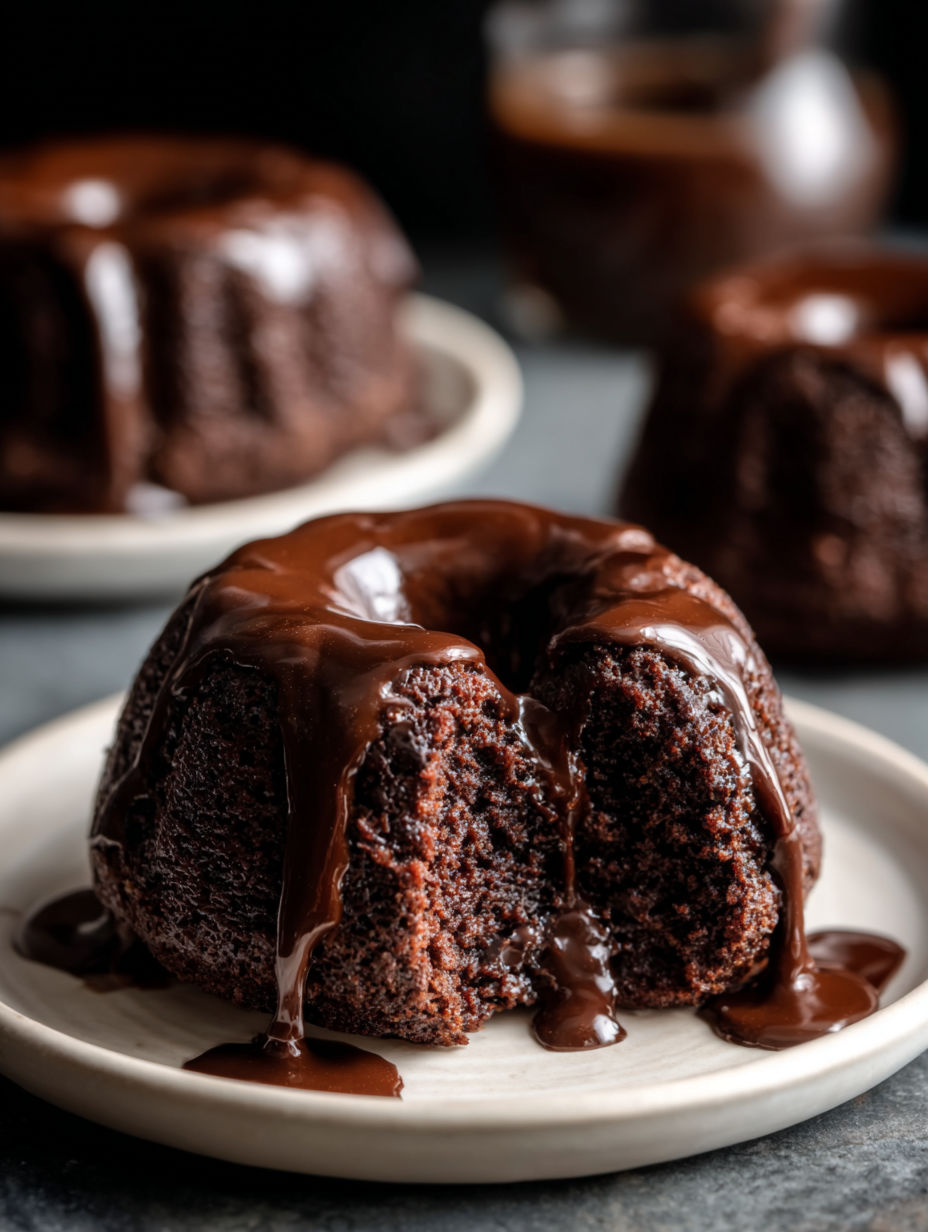 A close up of a chocolate bundt cake.