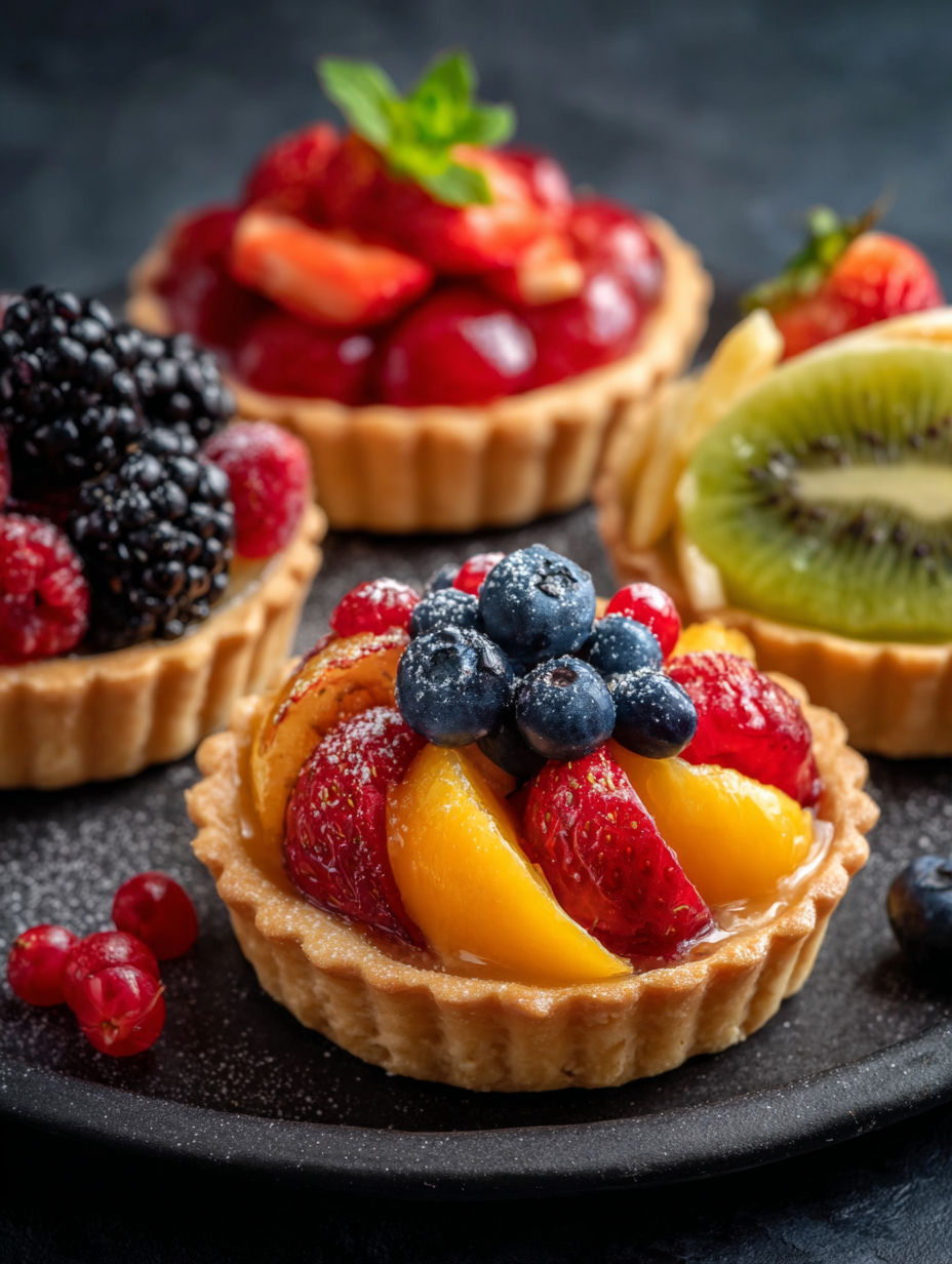 A tasty dish made of fruit and pastry