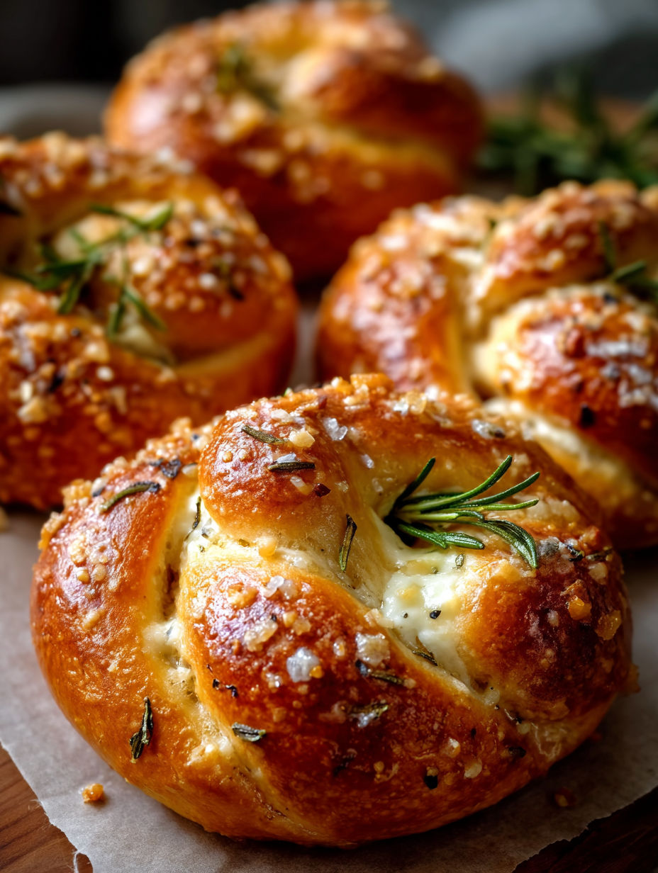 A plate of delicious bread rolls.