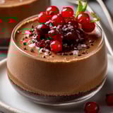 Chocolatey treat finished with fresh berries.
