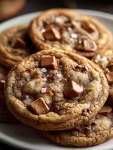 Cookies on a plate topped with brown sugar.