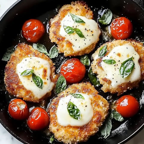 A pan of Italian basil chicken cutlets.