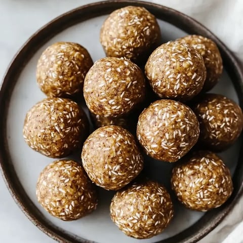 A bowl of banana bread energy balls.