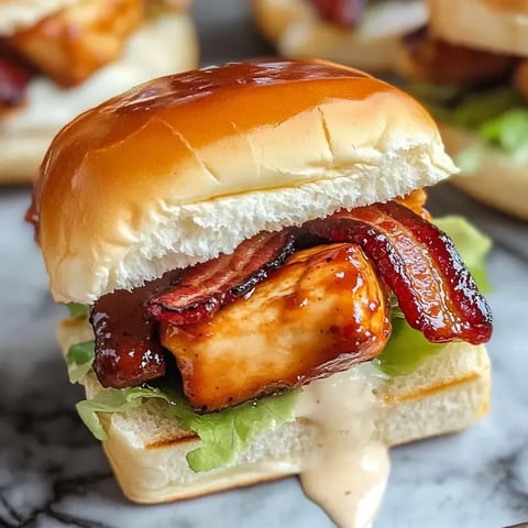 Bacon Ranch BBQ Chicken Sliders.