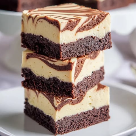Triple-layered chocolate dessert bar.