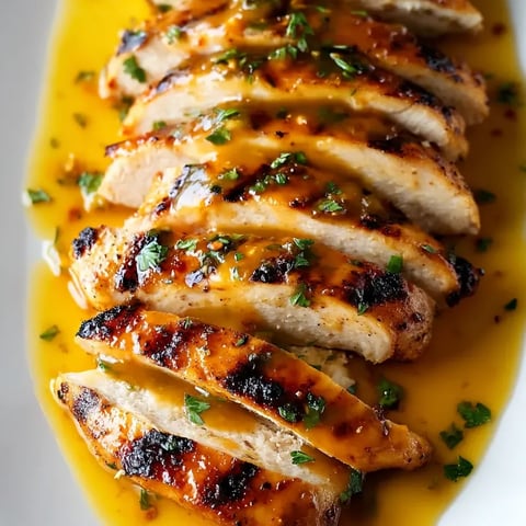 Saucy grilled chicken ready to eat on a dish.