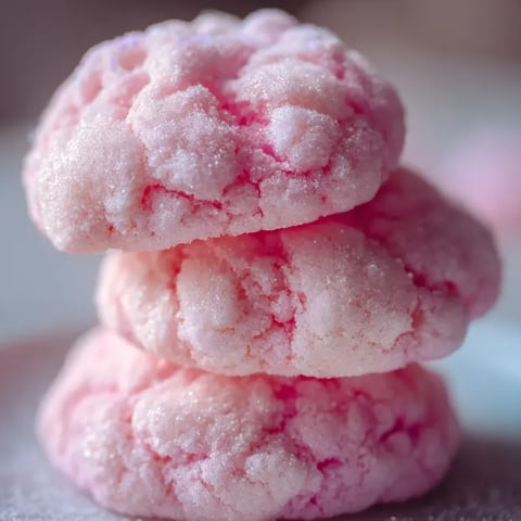 Stack of cookies with pink frosting sitting on a plate.