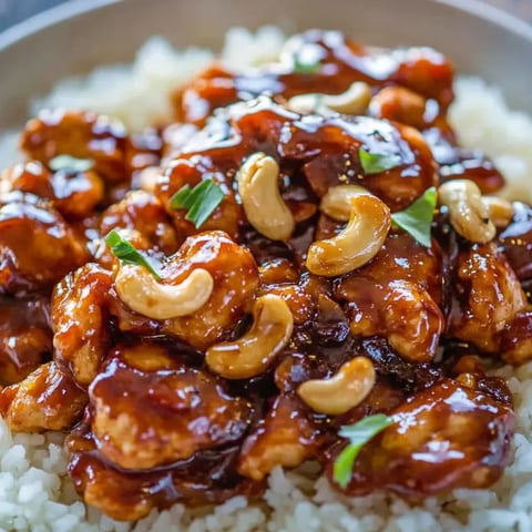 Chicken and rice together in a bowl.